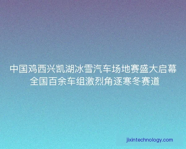 中国鸡西兴凯湖冰雪汽车场地赛盛大启幕 全国百余车组激烈角逐寒冬赛道